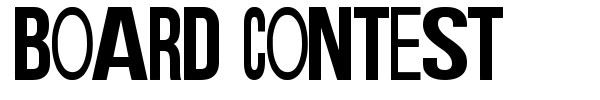 Board Contest font preview